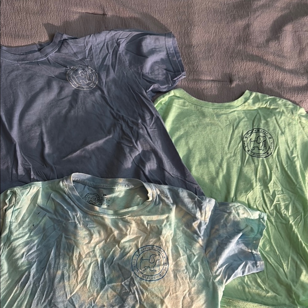 Graphic T-Shirts in Blue and Green